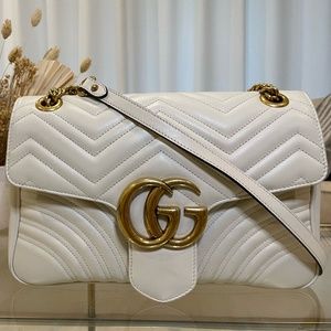 Gucci GG Marmont 2.0 medium shoulder bag in White